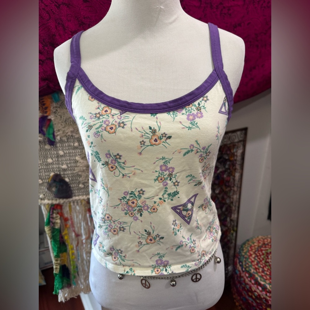 Harry Potter Print Women's Top with Purple Accents